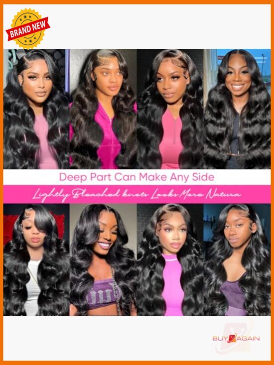 13x6 Lace Front Wig Human Hair 220 Density Body Wave HD Lace Pre Plucked main image 5